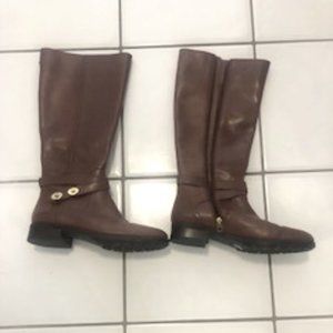Coach brown knee high leather boots